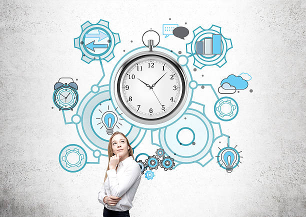 istock Woman and stopwatch sketch 611179212