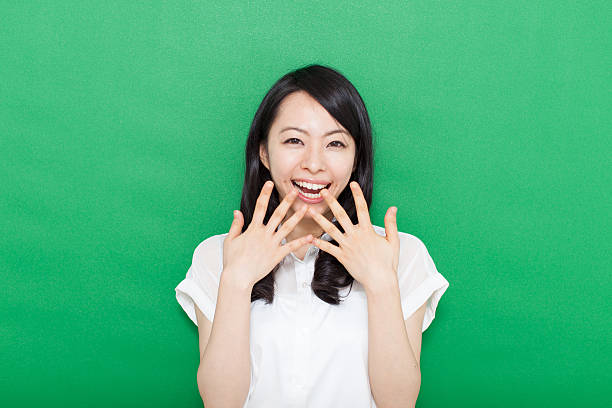 istock Japanese woman expresse emotions 611180812