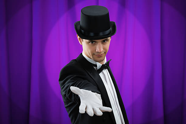 istock Portrait Of Magician Gesturing 611181990