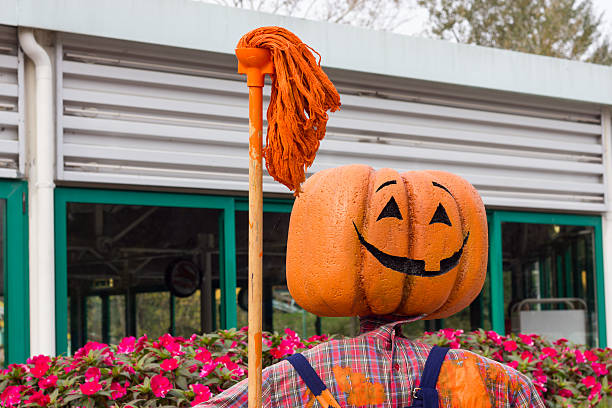 istock Orange pumpkins for Halloween Party 611182978