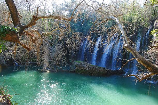 Kurshunlu waterfall in Antalya, Turkey Early spring at the Kurshunlu waterfall in Antalya, Turkey kursunlu waterfall stock pictures, royalty-free photos & images