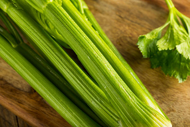 istock Raw Organic Green Celery Stalks 611186738