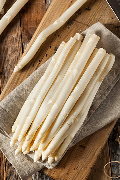 istock Raw Organic White Asparagus Spears 611187650