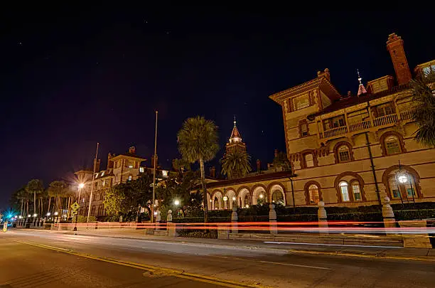 st augustine city street scenes atnight