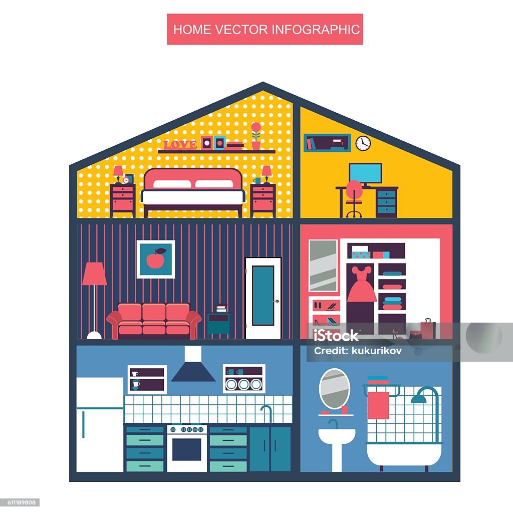 House Inside Vector Vector House Interior Illustration Stock Illustration - Download Image ...