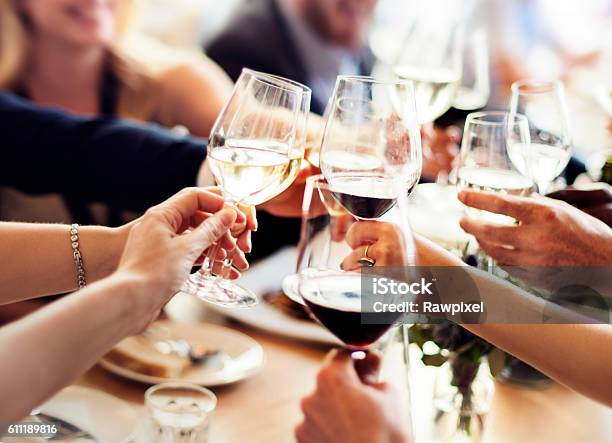 Business People Party Celebration Success Concept Stock Photo - Download Image Now - Dinner, Business, Brunch