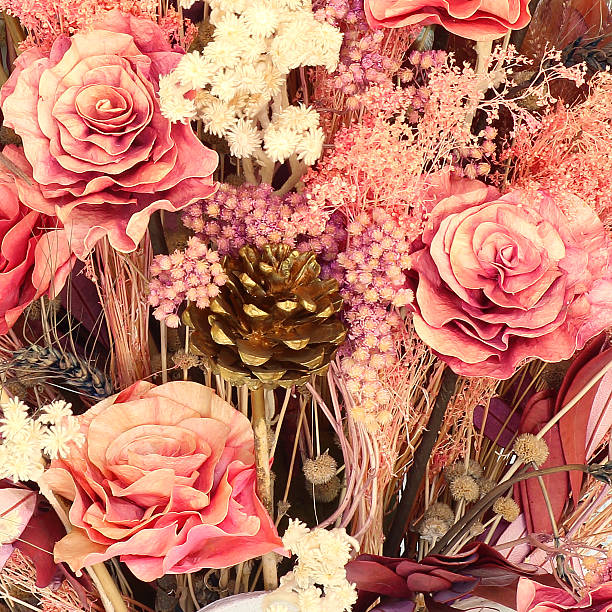 istock decoration artificial flower for vintage background 611191216