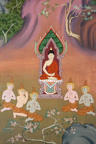 istock masterpiece of traditional Thai style painting 611191684