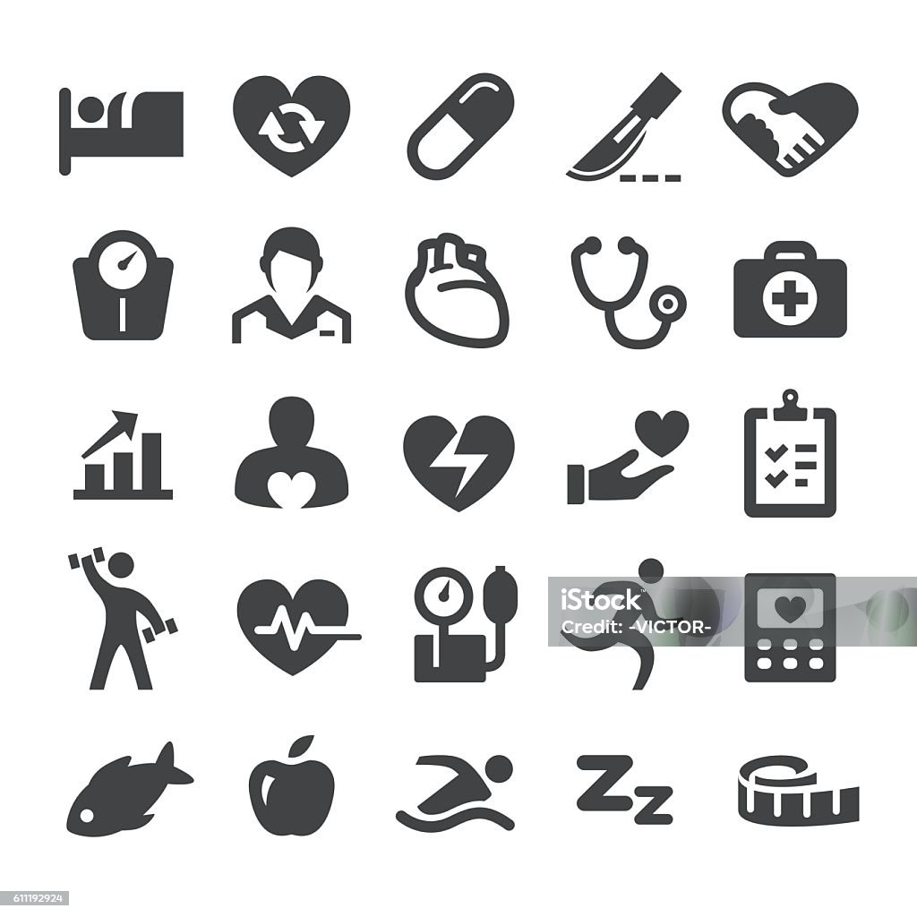 Cardiology Medicine Icons - Smart Series View All: Icon Symbol stock vector