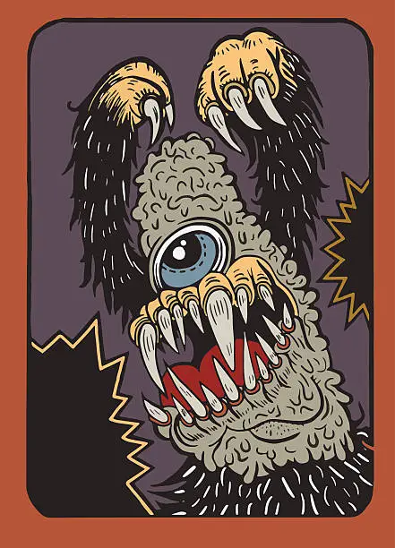 Vector illustration of Hand Drawn Vector Illustration of monster
