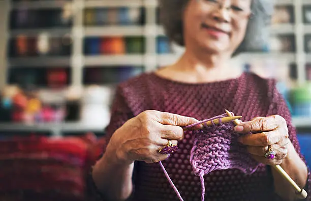 Photo of Knitting Knit Needle Yarn Needlework Craft Scarf Concept
