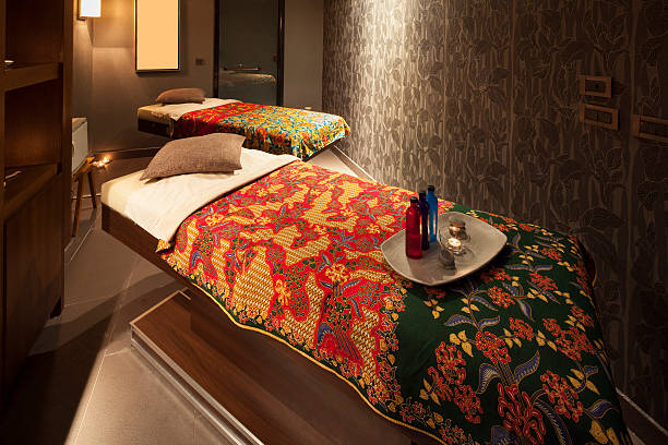 istock interior of a double room for oriental massage 611197890