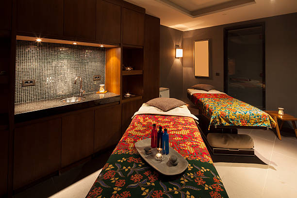 istock interior of a double room for oriental massage 611197926