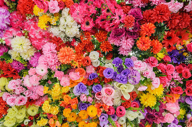 istock beautyful Colorful mixed bouquet with various spring flowers 611198640