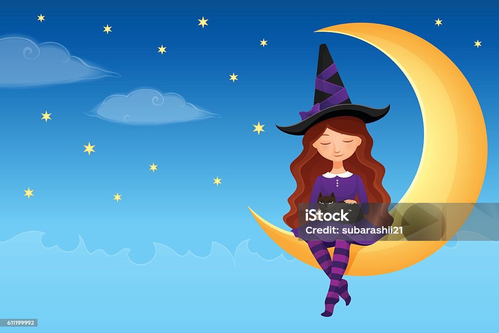 Vetores de Ilustração De Halloween De Uma Bruxa Bonita E Seu Gato e mais  imagens de Bruxa - Criatura Mítica - iStock