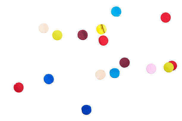 istock Colorful Confetti in front on isolated White Background 611200414