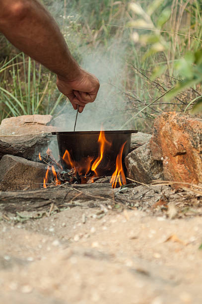 istock Cooking porridge on the fire 611202844