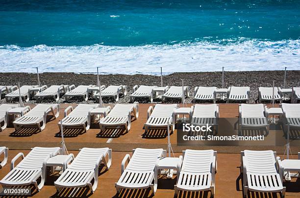 Empty Beach Stock Photo - Download Image Now - 2016, Alpes-Maritimes, Beach