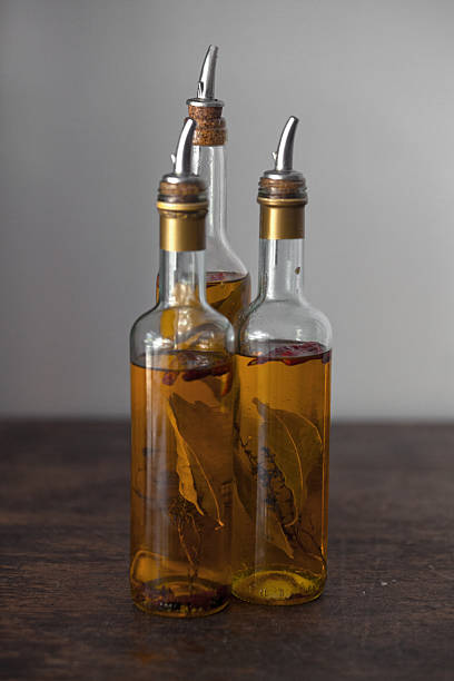 istock Set of spicy olive oil bottles 611206414