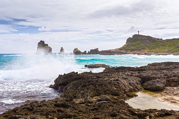 istock Seascape at Pointe des Chateaux in Guadeloupe 611207034