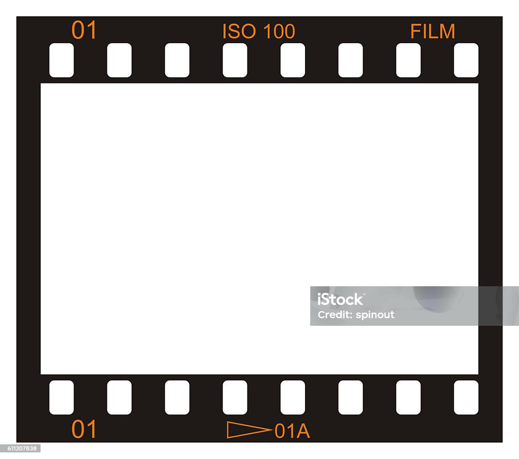 One frame One blank film frame Camera Film Stock Photo