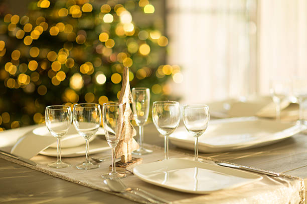istock laid table for lunch at christmas 611208048