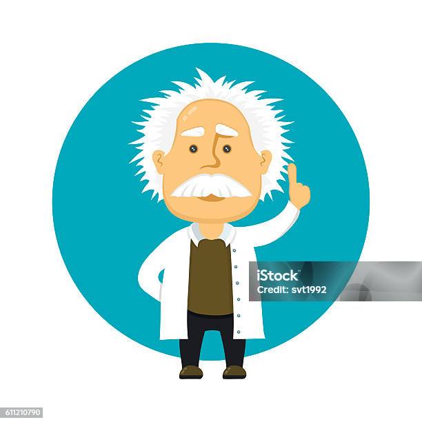 Scienest Flat Design Cartoon Character Illustration Stock Illustration - Download Image Now