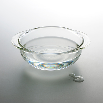 water in glass bowl
