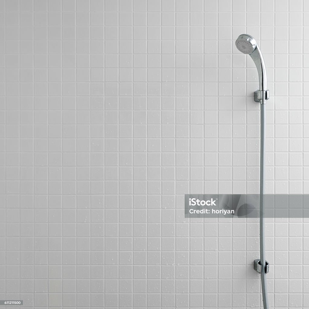 Duschkopf im Badezimmer - Lizenzfrei Dusche Stock-Foto