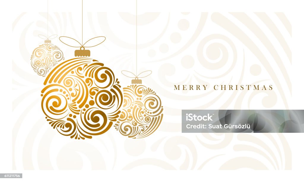 Abstract Christmas Balls Vector Christmas greeting card with abstract swirl Christmas balls. Christmas stock vector