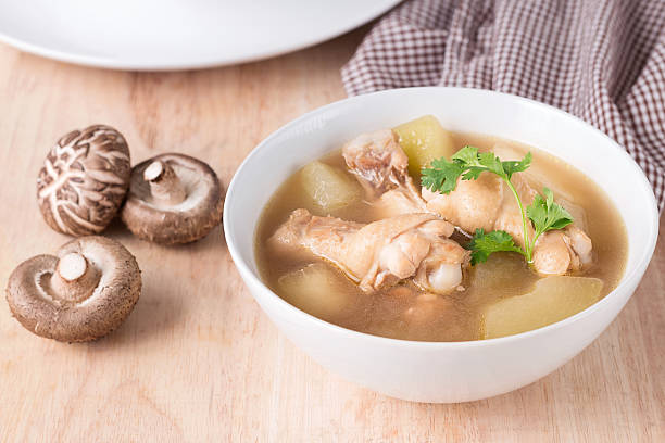 istock Chicken soup, chicken soup in a cup. 611211888