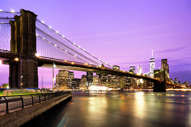istock Brooklyn Bridge and Manhattan at sunset 611212942