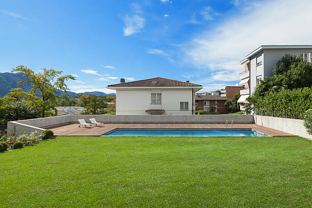 istock Swimming pool of a private residence 611215698