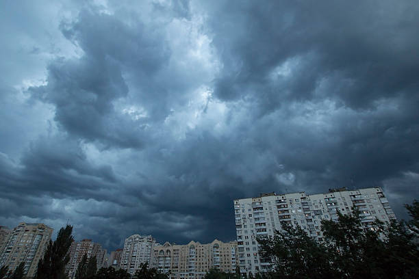 istock Stormy Sky Above the City 611216224