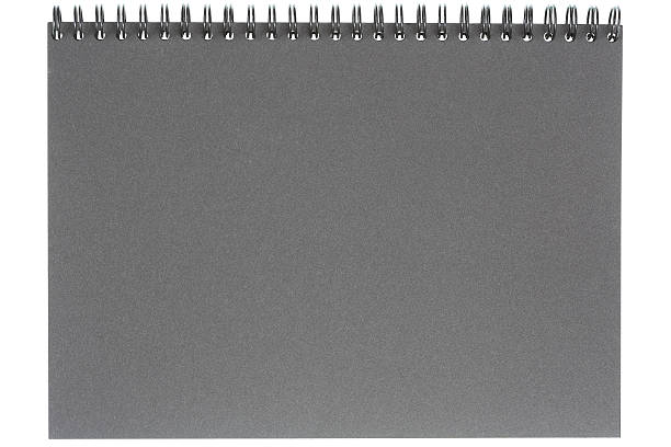 czarny notebook ze spoiwem pierścieniowym - spiral notebook spiral ring binder blank zdjęcia i obrazy z banku zdjęć