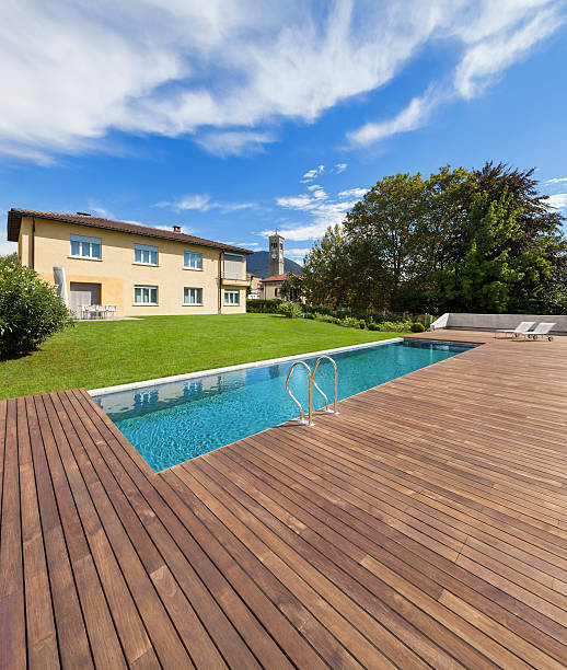 istock Swimming pool of a private residence 611288272