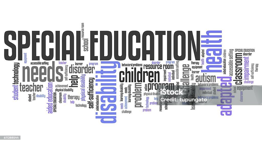 Special education Special education needs - disability help word cloud. Special Education Stock Photo