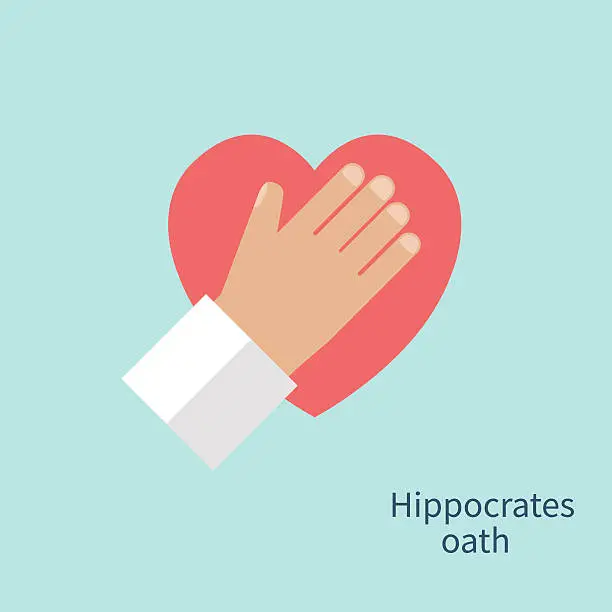 Vector illustration of Hippocrates oath vector