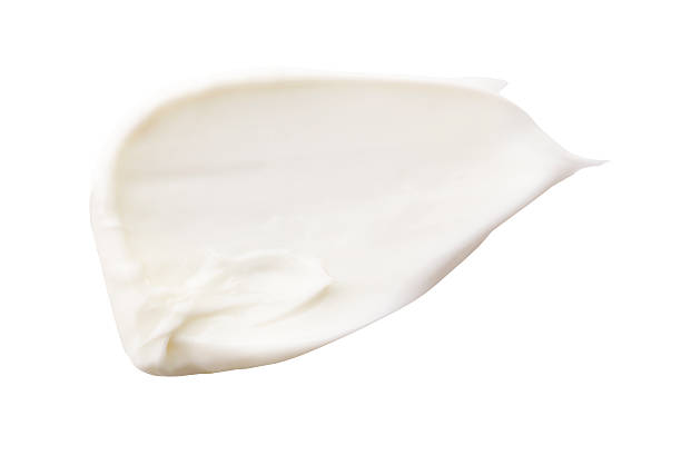 istock Cosmetic cream in abstract shape on background 611290904