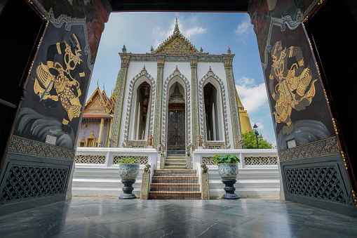 Wat Phra Keow. The royal temple in Bangkok, Thailand, is located near Bangkok grand palace.