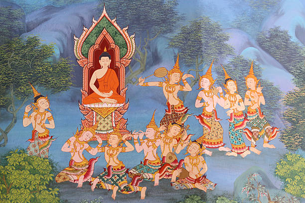 istock masterpiece of traditional Thai style painting 611292092