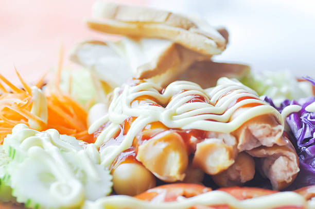 sausage with vegetable or sausage salad dish