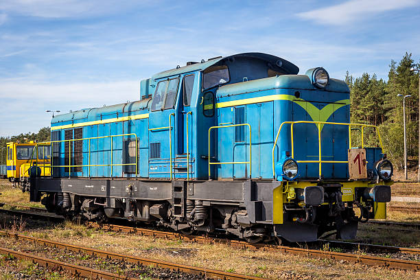 Polish blue diesel locomotive