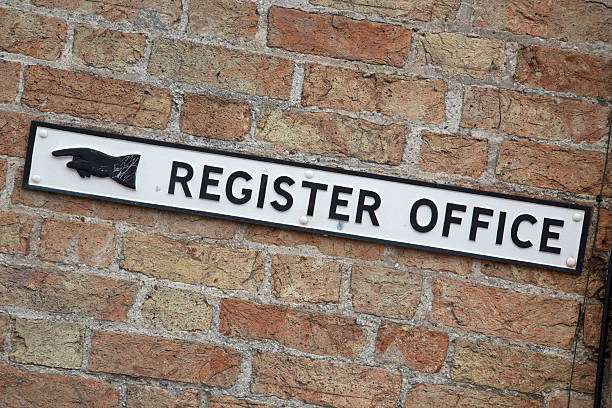 istock Register Office Sign; England 611294994