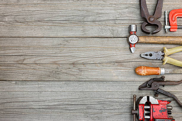 istock rusty hand tools and instruments for house repair and renovation 611296928