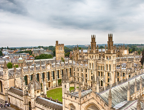 All Souls College, one of the constituent colleges of the University of Oxford in England. HDR.