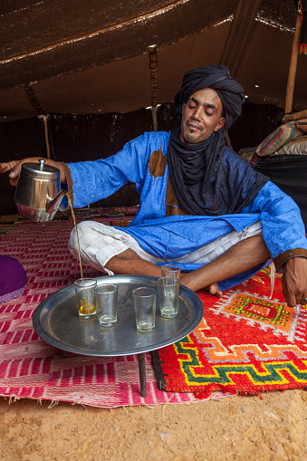 Muslim men drinking tea.