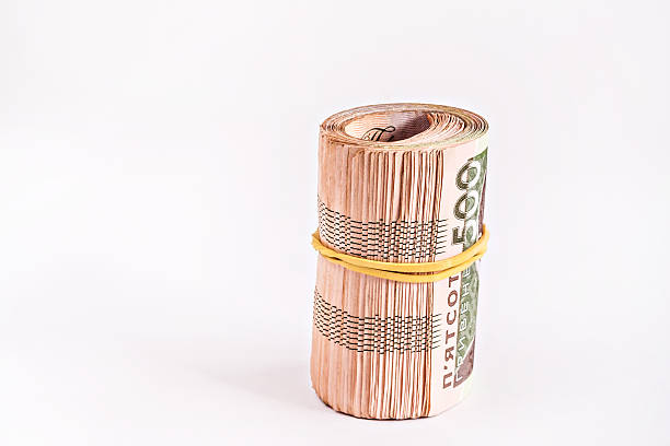 istock pack of 500 hryvnia rolled 611302460
