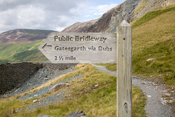 istock Footpath Signpost at Honister Pass; Lake District 611303490