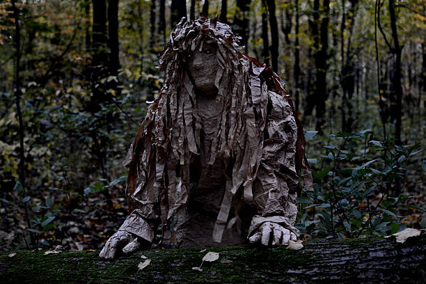 wood goblin in the night forest